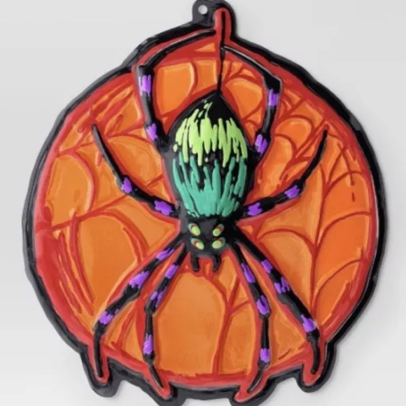 4 Halloween Hyde & Eek Neon Wall Decor Spider Skull Pumpkin Cat Vintage Style - Picture 3 of 10